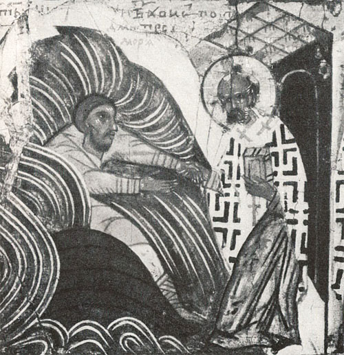 Икона «Никола в житие» из Ковды. XVI век